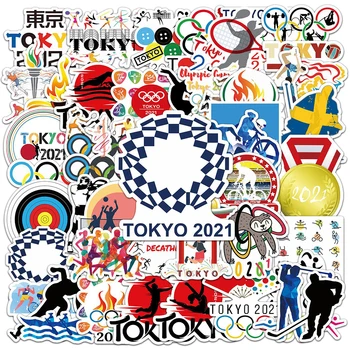 10/30/50 Buc 2021 Jocurile Olimpice De La Tokyo Logo Lume Poster Autocolante Frigider, Telefon, Laptop Depozitare Perete Notebook Masina Graffiti Jucarii Copii