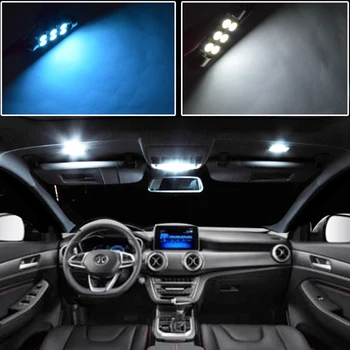 11Pcs Gheață Alb Albastru Canbus Lampă cu LED-uri Auto Bec Pachet de Interior Kit Pentru 2004-2017 Toyota Prius Harta Dom Ușă de Lumină