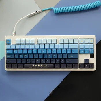 123 Chei/Set Coder Stil Tasta Caps Pentru MX Comuta Tastatură Mecanică PBT Dye-sub XDA profil Gradient albastru taste
