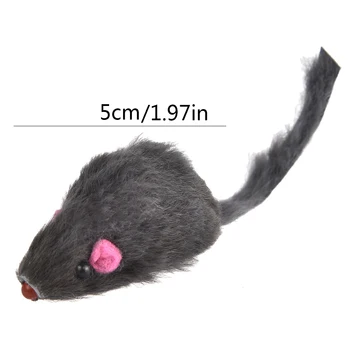 12pcs Mouse-ul Blana Pânză Amestecat Încărcat de Jucării pentru Pisica de Companie Kitty cu Sunet de Simulare Puf Mouse-ul Jucării de Culoare Amestecat Jucărie animale de Companie Consumabile