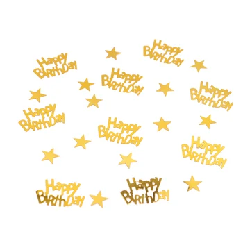 15g/punga Fericit Ziua de nastere Scrisoare de Confetti Aur Rose Confetti Cu Steaua Disc Pentru Petrecerea de Ziua Masă Strălucire Confetti Decor 8z