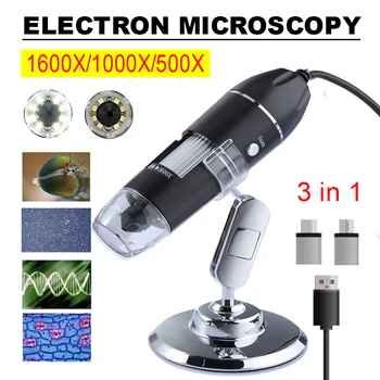 1600X Microscop Digital Camera 3in1 de Tip C USB Microscop Electronic Portabil Pentru Lipire LED Lupa Pentru Reparatie Telefon Mobil