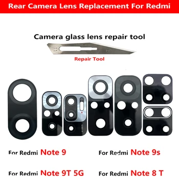 2 buc/lot Spate aparat de Fotografiat Lentilă de Sticlă Pentru Xiaomi Redmi Note 6 7 8 8T 9 9 10 Pro Max Lentile de Sticlă Cu Adeziv Autocolant & Instrumente de Reparare
