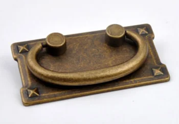 2 Set Antic Sertar Trage Mânere De Bronz Ușă Dulap Dulap Picătură Mâner Cu Șuruburi De Feronerie Pentru Mobilier, Accesorii