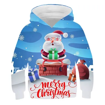 2021 Toamna Crăciun pentru Copii, Băieți Și Fete Hanorac Pomul de Crăciun 3D de Imprimare Tricou Maneca Lunga Pulover de Sus