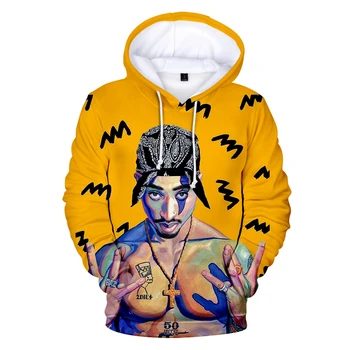2Pac Hanorace Rapper Tupac Imprimare 3D Bărbați Femei Tricou Hanorac Fashion Casual Pulover Hip Hop Streetwear Supradimensionate Hanorace