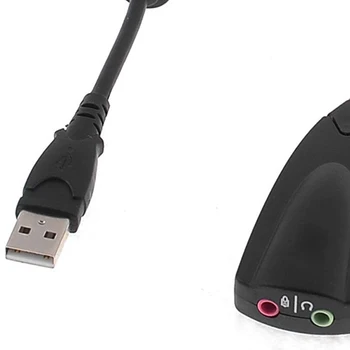3.5 mm Microfon Mufa de Căști 7.1 Channel USB 2.0 3D Sound Card Cablu Adaptor