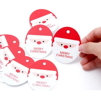 50PCS DIY Meșteșug Multi Stil Vesel de Crăciun Hârtie de Etichete pentru Imbracaminte Saci Hang Tag Handmand Ambalaj Cadou Consumabile