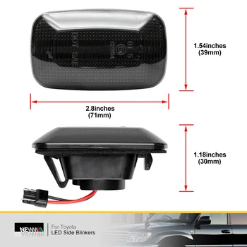 Afumat Curge LED-uri Lampa de Semnalizare pentru Toyota Land Cruiser Prado C Hilux Canbus Aripa Semnalizare Lumina Nu Flicker Partea Markeri