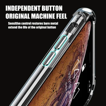 De lux Clar de Caz Pentru iPhone 13 12 11 Pro Max Mini XS XR X 8 Antișoc Silicon de Protecție a Lentilei Moale Capacul din Spate de Cazuri de Telefon