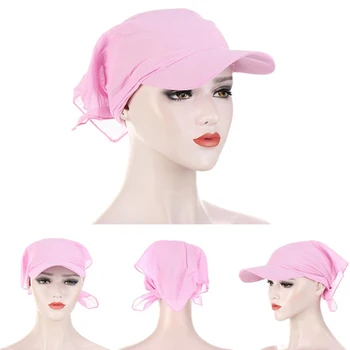 De Vânzare la cald Femei Pălărie de Soare de Vară Bomboane de Culoare în aer liber, Anti-UV Plajă Capac Moda Bumbac Văl Vocația de Călătorie Provizii Esențiale