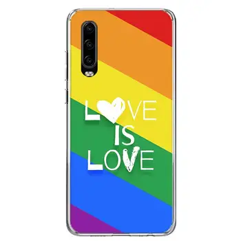 Dragostea Este dragoste LGBT Curcubeu Acoperi Cazul în care Telefonul Pentru Huawei P30 P20 P10 P40 P50 Pro Pereche 20 40 30 10 Lite Populare Fundas Art Cadou