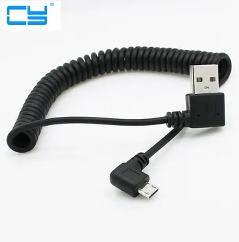 Dreapta în Unghi de 90 de grade USB 2.0 Micro Masculin la Reversibile în Unghi USB de sex Masculin Cablu de Date pentru Tableta si Telefon Mobil