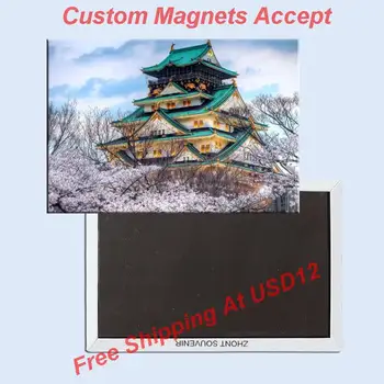 Dreptunghi Rigid Magneți Decor Acasă Autocolante,Japonia, Castelul Osaka Suvenir Magnet De Frigider 5654