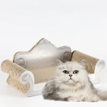 Durabil Cat Scratcher Carton Zgarieturi Pad Canapea În Formă De Pisicuță Zero Bord Mobilier Jucarie Animal Cu Gheare Mașină De Tocat Hârtie Ondulat