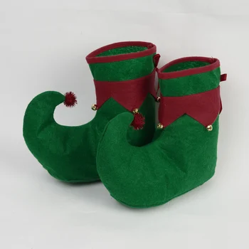 Elf de crăciun Pălărie Moș crăciun Elf Pantofi Copii Adulți Elf de Crăciun Clopote Decor Palarie pentru Adulti Vacanță de Crăciun Petrecere cu Costume Accesorii