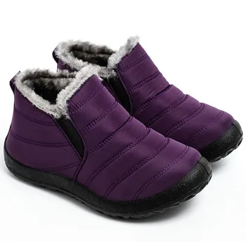 Femei Cizme Glezna cu Blană Cizme de Iarna pentru Femei Exterior Impermeabil Doamnelor Zăpadă Zăpadă Cizme Adidasi Pantofi pentru Femei Scurte Drumeții Pantofi