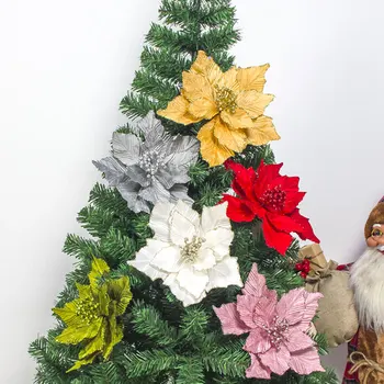 Flori artificiale Xmas și decorații de brad de Craciun decoratiuni de acasă de Anul Nou, decoratiuni de Craciun cadou de Crăciun