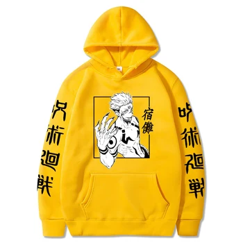 Jujutsu Kaisen Anime Hanorace Amuzant Sukuna Hanorac Jachete Streetwear Pulover pentru Femei și Bărbați