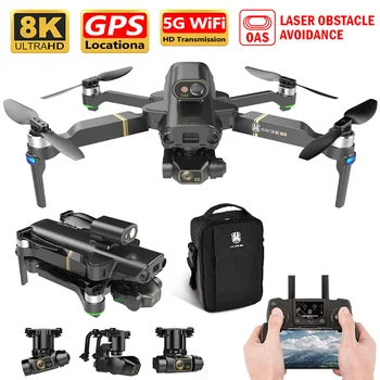 KAIONE MAX GPS Rc Drone 8K HD Camera dubla cu Trei axe cardanice Cu 5G Wifi Quadcopter de la Distanță de Control Distanta de 1.2 km Cadouri