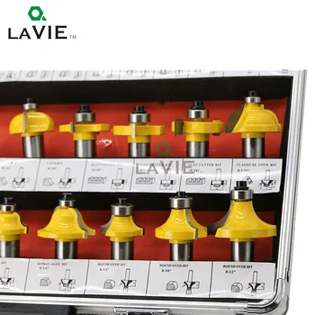 LAVIE 35PCS 12mm 1/2 Inch Coadă de prelucrare a Lemnului Router Biți freze de Biți pentru Lemn Drept Masina de Gravat Instrument DIY MC03002
