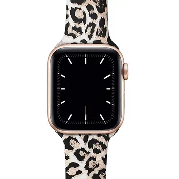 Leopard de Imprimare curea pentru Apple Watch 4 5 6 Banda 38 mm 44 mm iWatch seria 3 Silicon Curea Bacelet Apple Elegant frumos