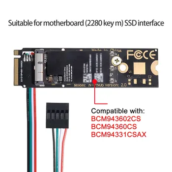 M. 2 unitati solid state Cheie-M NVME SSD pentru BCM94360CD BCM94360CS BCM943602CS BCM94360CS2 WiFi Adaptor de Card