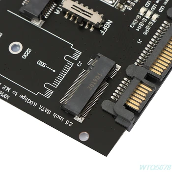 M. 2 unitati solid state SSD MSATA la SATA 3.0 Adapter 2 in 1 Convertor Card pentru PC, Laptop Adaptor Card