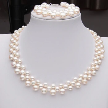 MeiBaPJ de Lux Baroc bijuterii de Moda buton alb margele colier de perle pentru femei de Înaltă calitate, cadou de nunta bijuterii