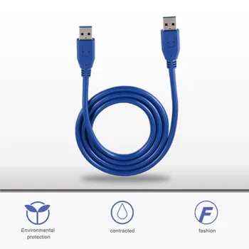 Miniere Cablu Albastru Portabil Solid 3FT/1M SuperSpeed Calculator USB 3.0 de Tip a Male la Un Tip de sex Masculin M/M M2M Cablu de Extensie Cablu de Sârmă