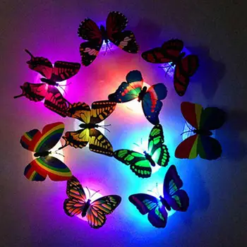 Minunat Creativ de Schimbare a Culorii ABS Fluture de Noapte LED Lumini Lampa Frumos Acasă Decorative de Perete Nightlights Aleatoare