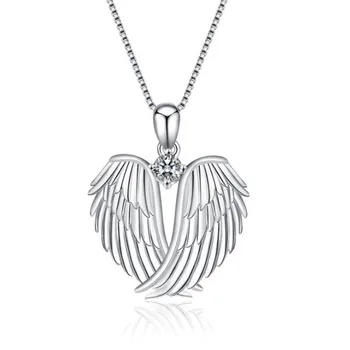 Nou clasic popular stil de moda aripă de înger zircon colier ziua Îndrăgostiților romantic banchet feminitate pandantiv cadou en-gros