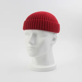 Pălării tricotate pentru Femei Skullcap Barbati Beanie Pălărie de Iarnă Retro Brimless Largi Pepene galben Capac Manșetă Docker Pescar Căciuli, Pălării pentru Bărbați