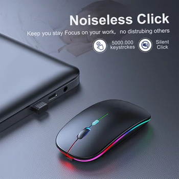 RGB Bluetooth Mouse-ul fără Fir Mouse-ul Silent Mouse de Calculator LED Backlit Mause USB Ergonomic Mouse de Gaming Reîncărcabilă Pentru Laptop PC