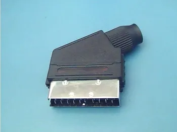 Scart 21 plug 21 Pin Placat cu Nichel de sex Masculin SCART Conector/Adaptor - Nichel Placat cu Conectori