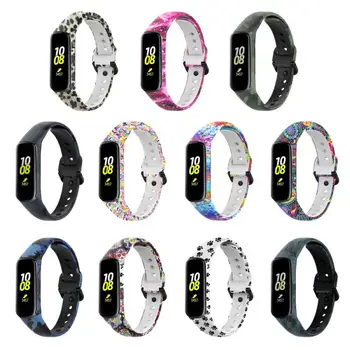 Smart Curea De Ceas Din Oțel Inoxidabil Curea Bratara Curea Potrivit Pentru Samsung Galaxy Fit2 Watchband Model Imprimat