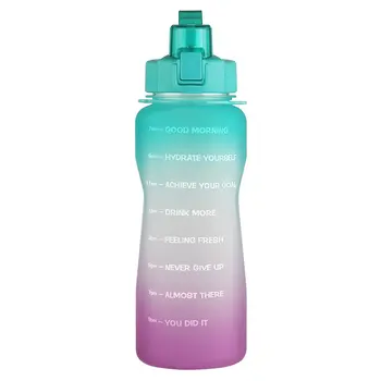 Sticla de apa Motivaționale Sticla de Apa Cu Marker Timp Și Paie BPA-free, anti-Scurgere Sport Sticla de Apa 2000ML Masa de fitness