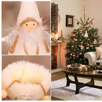 Strălucire Înger De Crăciun Doll Pandantiv Vesel Decor Pentru Acasă Ornament Pentru Pomul De Crăciun Elemente Cadouri Navidad 2022 Anul Nou Jucărie Decoratiuni