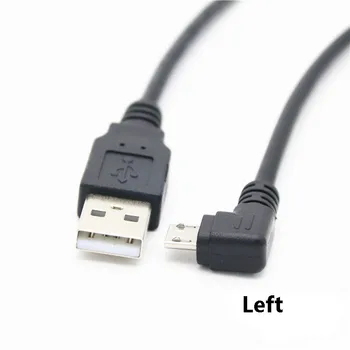 Sus Jos Stanga Dreapta în Unghi de 90 de Grade USB Micro USB de sex Masculin la USB de sex masculin de Date de Încărcare conector Cablu 25cm 50cm pentru Tableta 1,5 m