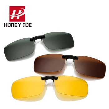 Vintage Polarizat ochelari de Soare Clip-On de Conducere Ochelari de Soare Barbati Femei Zi de Viziune de Noapte Lentile Pentru Miopie Sticlă UV400 Ochelari de Pescuit