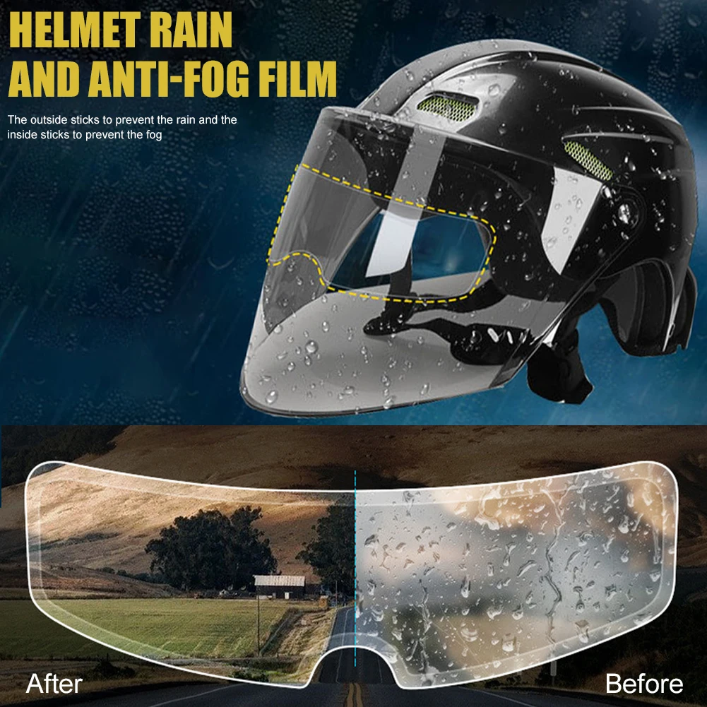 Universal Casca Motocicleta Anti-ceață De Film și Ploaie Film Patch-uri Ecran Durabil Nano Acoperire Autocolant Film Casca Accesorii ~ | Denimdistribution.ro