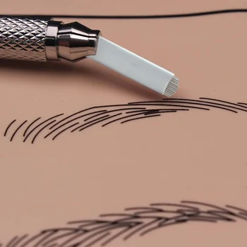 0,2 mm 10BUC/lot Formă de U 18-PinPermanent Machiaj Manual Sprancene Tatuaj Ace Lama Pentru 3D Broderie Microblading Tatuaj Pen