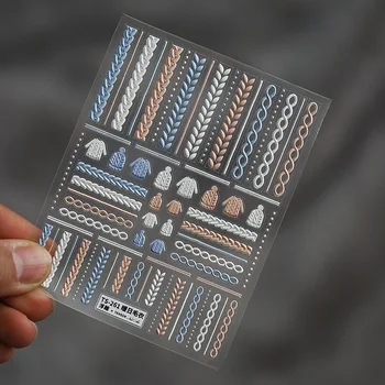 1 Foaie Pulover Design 3D Nail Art Sticker Relief Ușor De Utilizat, Auto-Adeziv Folie de Unghii Decal Sfaturi Pentru Unghii Decalcomanii Autocolant