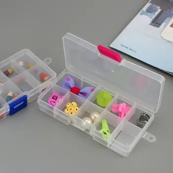 10 Sloturi Compartiment Bijuterii Cutii de Ambalaje din Plastic Personalizate Margele de Depozitare Bijuterii Pachet Afișa Caseta de vânzare fierbinte
