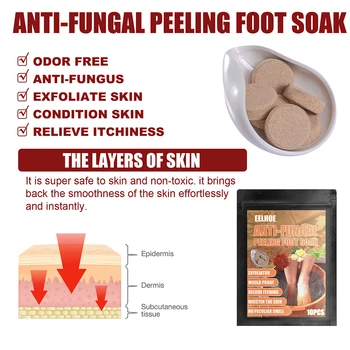 10buc Anti Fungice Peeling Macerat Baie de Picioare Tablete Naturale, Medicina Chineză Baie de Picioare de Îngrijire a Sănătății Instrument Picior Pastile Efervescente
