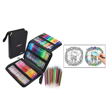 121x Glitter Gel Set Pix Neon Colorat Pixuri Art Marker pentru Cărți de Colorat pentru Adulți