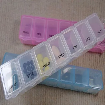 1BUC 7 Zile pe Săptămână Tablet Pastilă Medicina Cutie Suport Organizator de Stocare Container Cazul Cutie Repartitoare 3 Culori