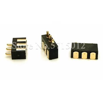 1buc Placare cu Aur Conductoare de Primăvară Ac 3 Pini Pogo Pin Connector 3.0 mm Pas de Încărcare a Bateriei de Testare Degetar