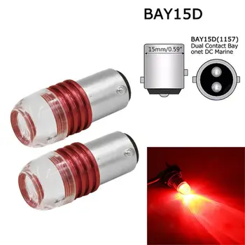 2 BUC Roșu 1157 Stroboscop Intermitent LED Proiector Becuri Pentru Masina Coada Lumini de Frână Auto Becului Lămpii de Semnalizare