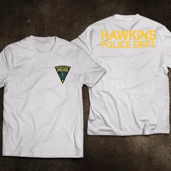 2019 Moda Noua Hawkins Departamentul de Poliție Inspirat de Lucruri ciudate T-Shirt, Tee shirt
